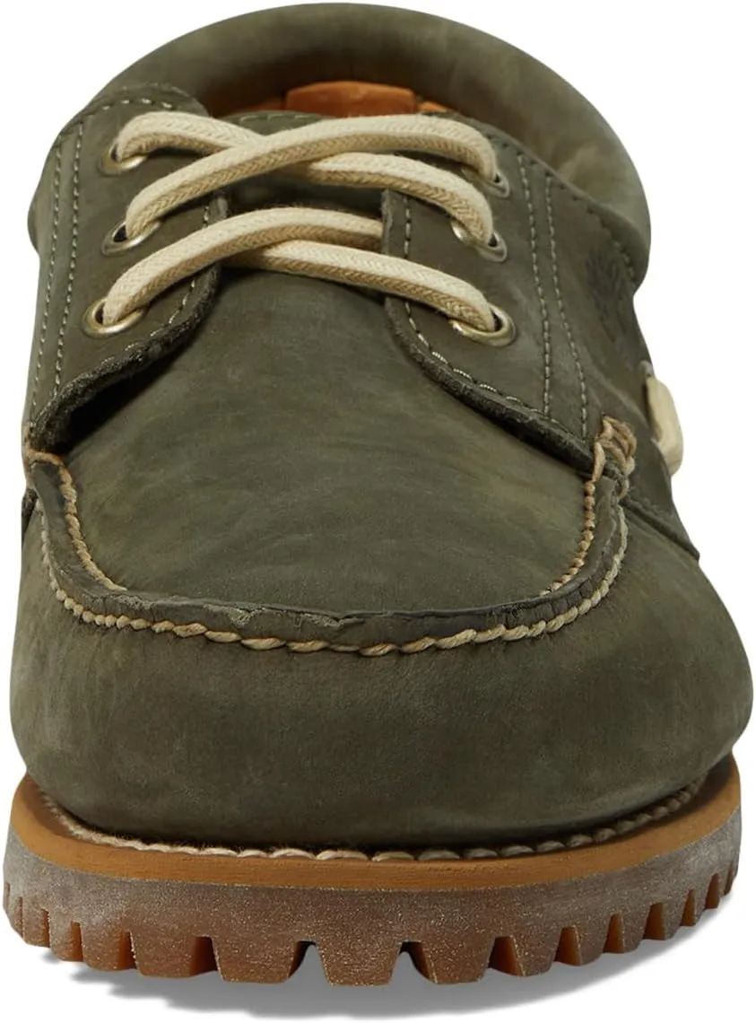 Authentics 3 Eye Classic Lug Timberland Sneakers, Dark Green Nubuck 1