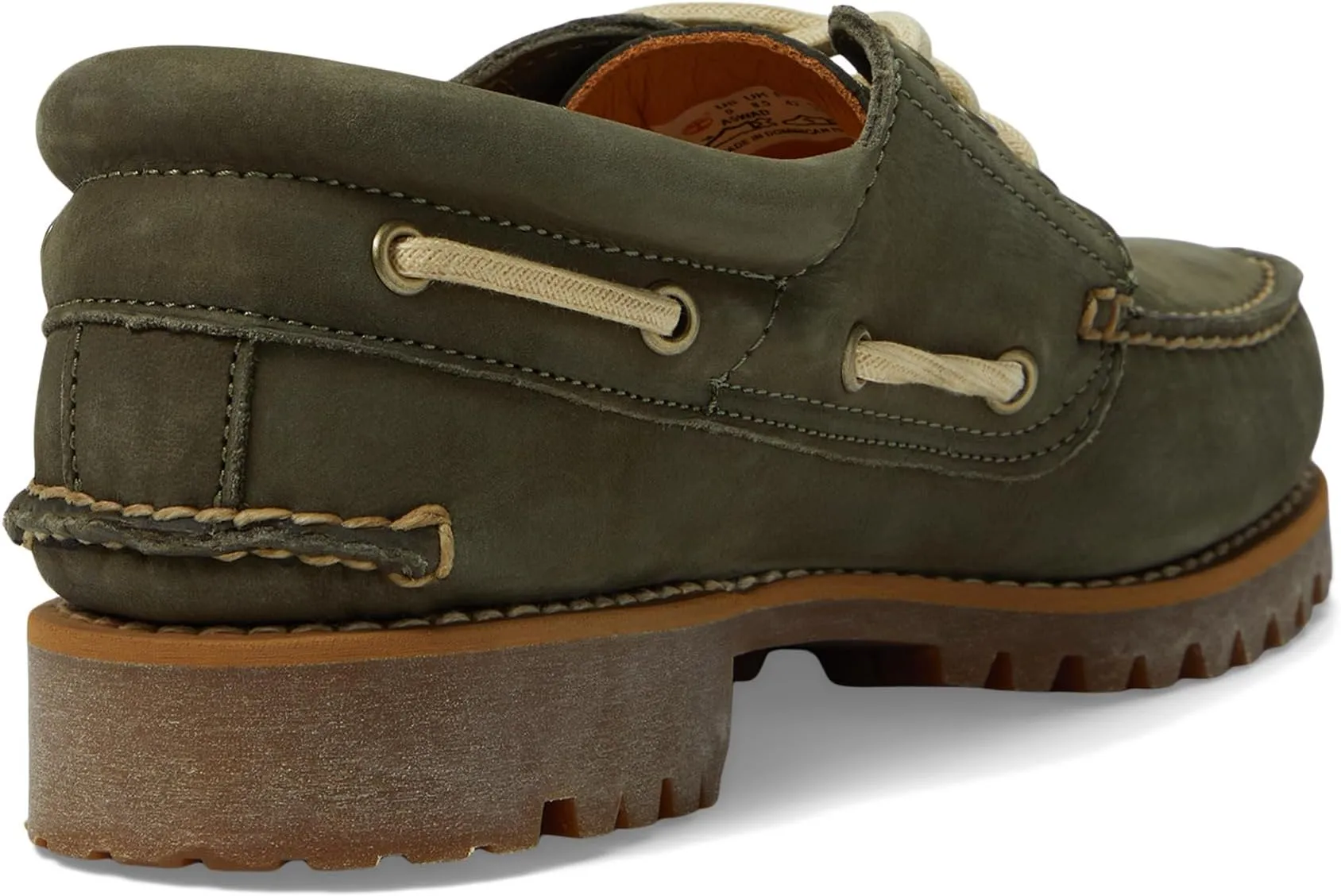 Authentics 3 Eye Classic Lug Timberland Sneakers, Dark Green Nubuck 1