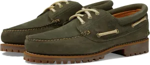 Authentics 3 Eye Classic Lug Timberland Sneakers, Dark Green Nubuck 1