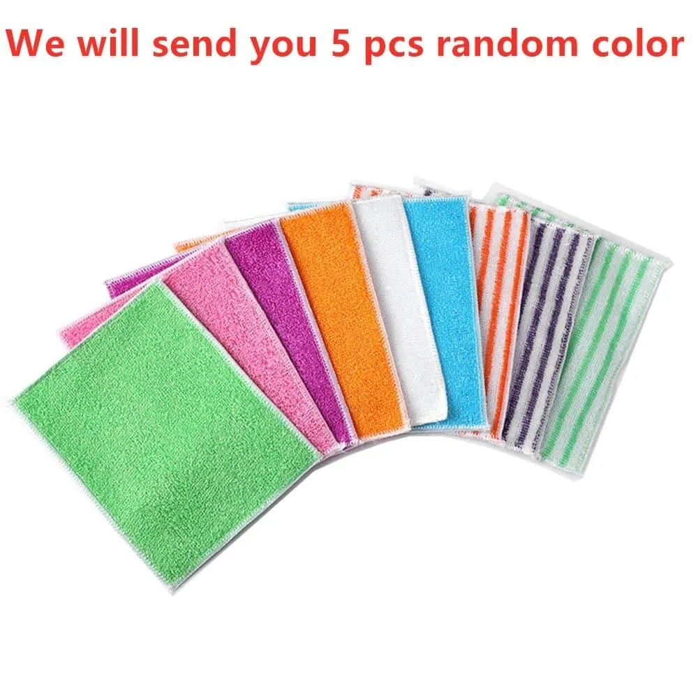 Bamboo Fiber Dish Towel 5 Pcs Set