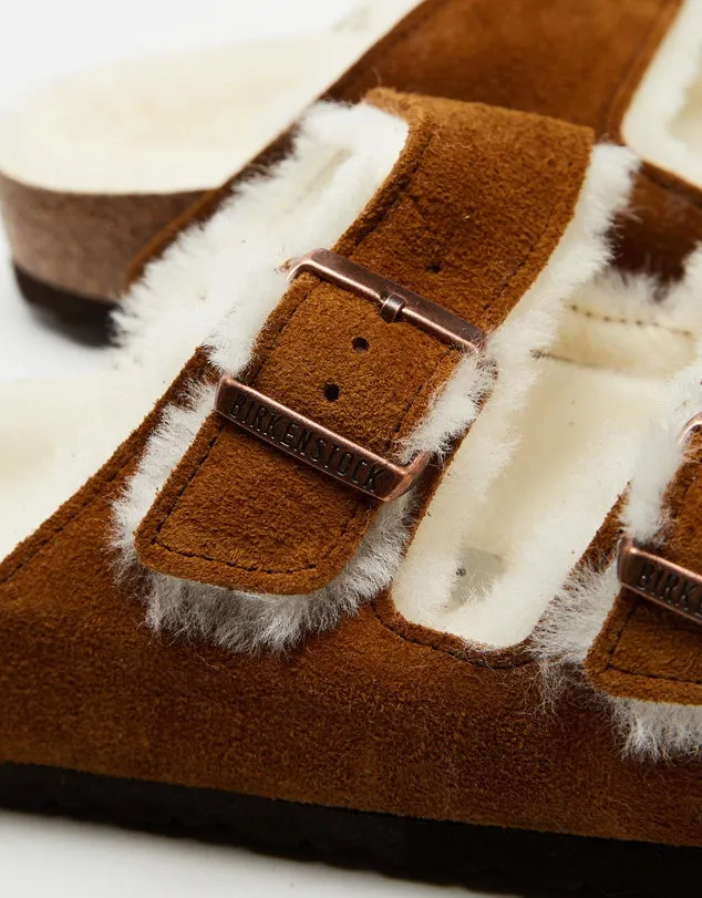 Birkenstock Arizona Mink Suede Leather/Shearling Regular