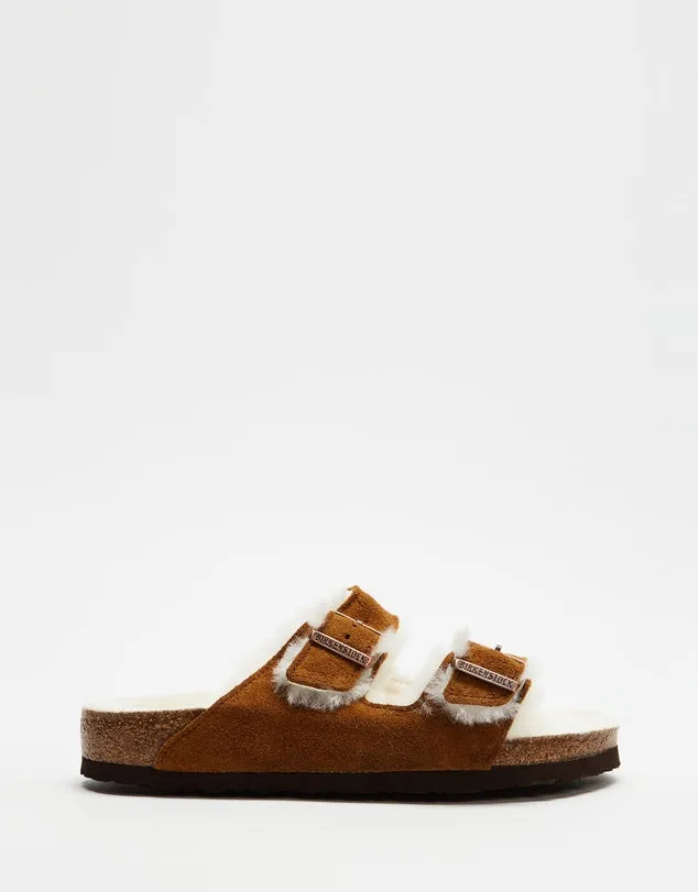 Birkenstock Arizona Mink Suede Leather/Shearling Regular