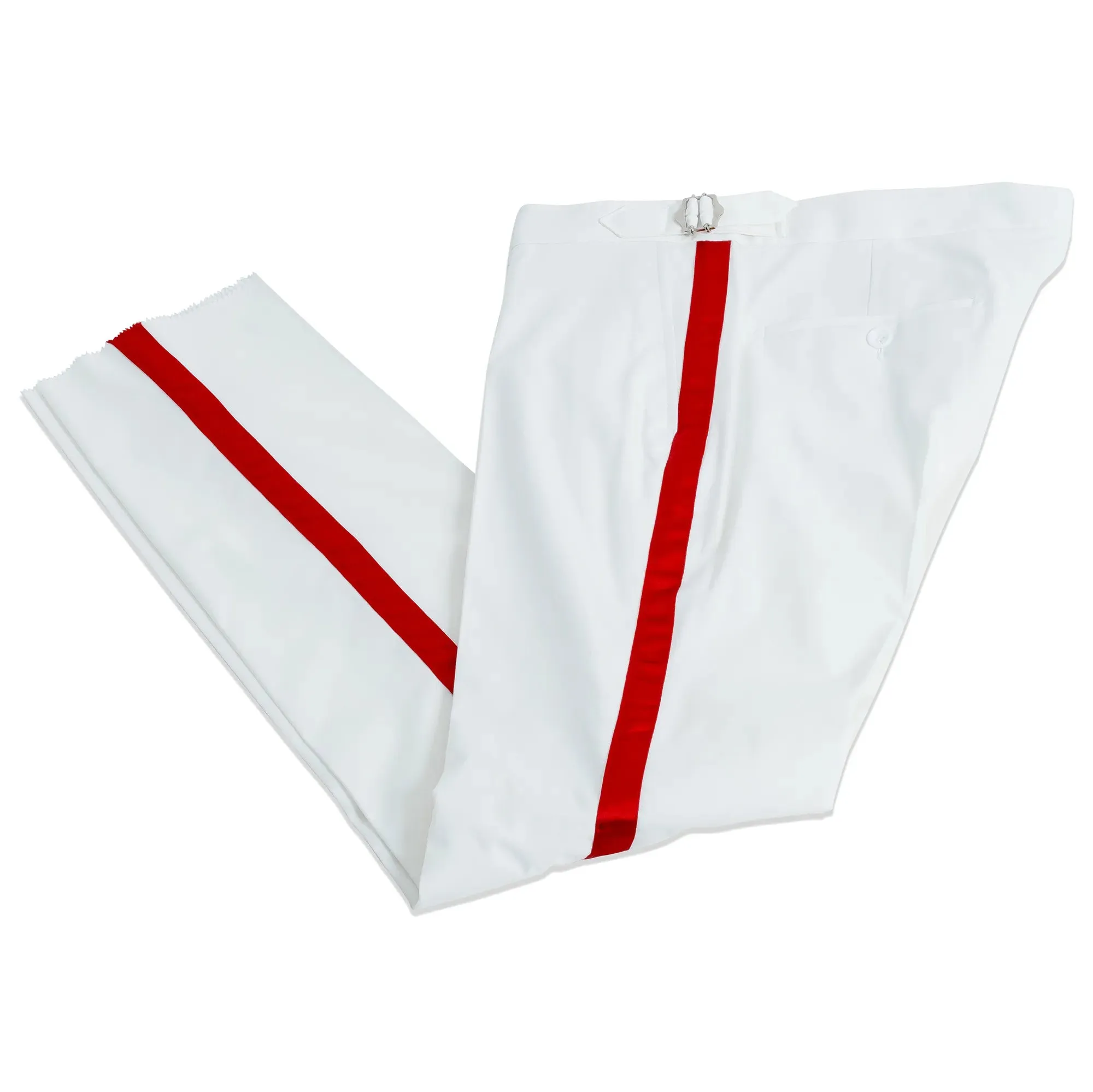 Carlo | White and Red Satin 2-Piece Tailored-Fit Tuxedo