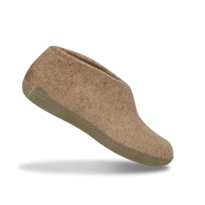 Glerups NZ Felted Wool Shoe with Leather Sole - Sand
