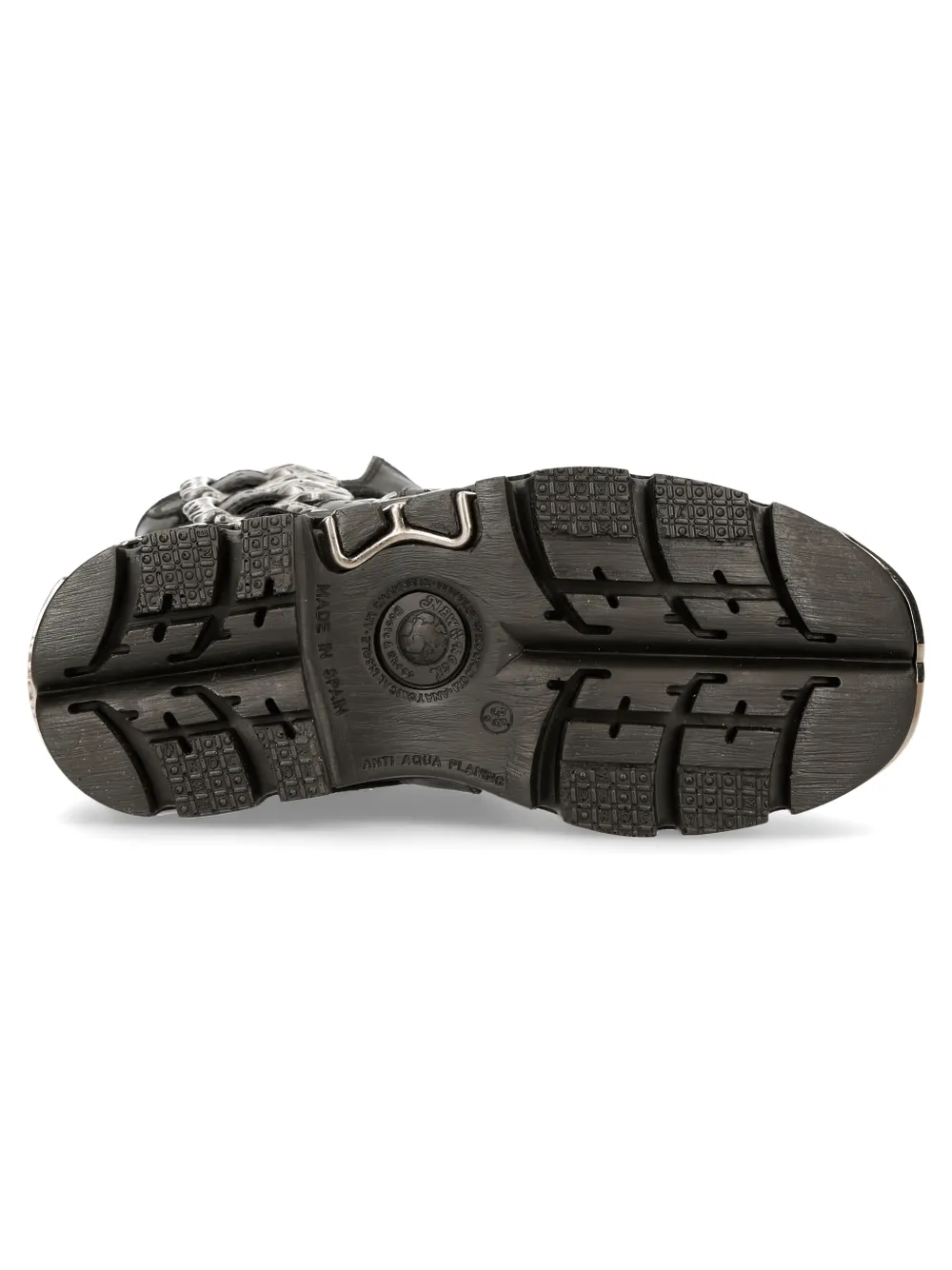 NEW ROCK Rugged Black Reactor Buckle-Laced Boots