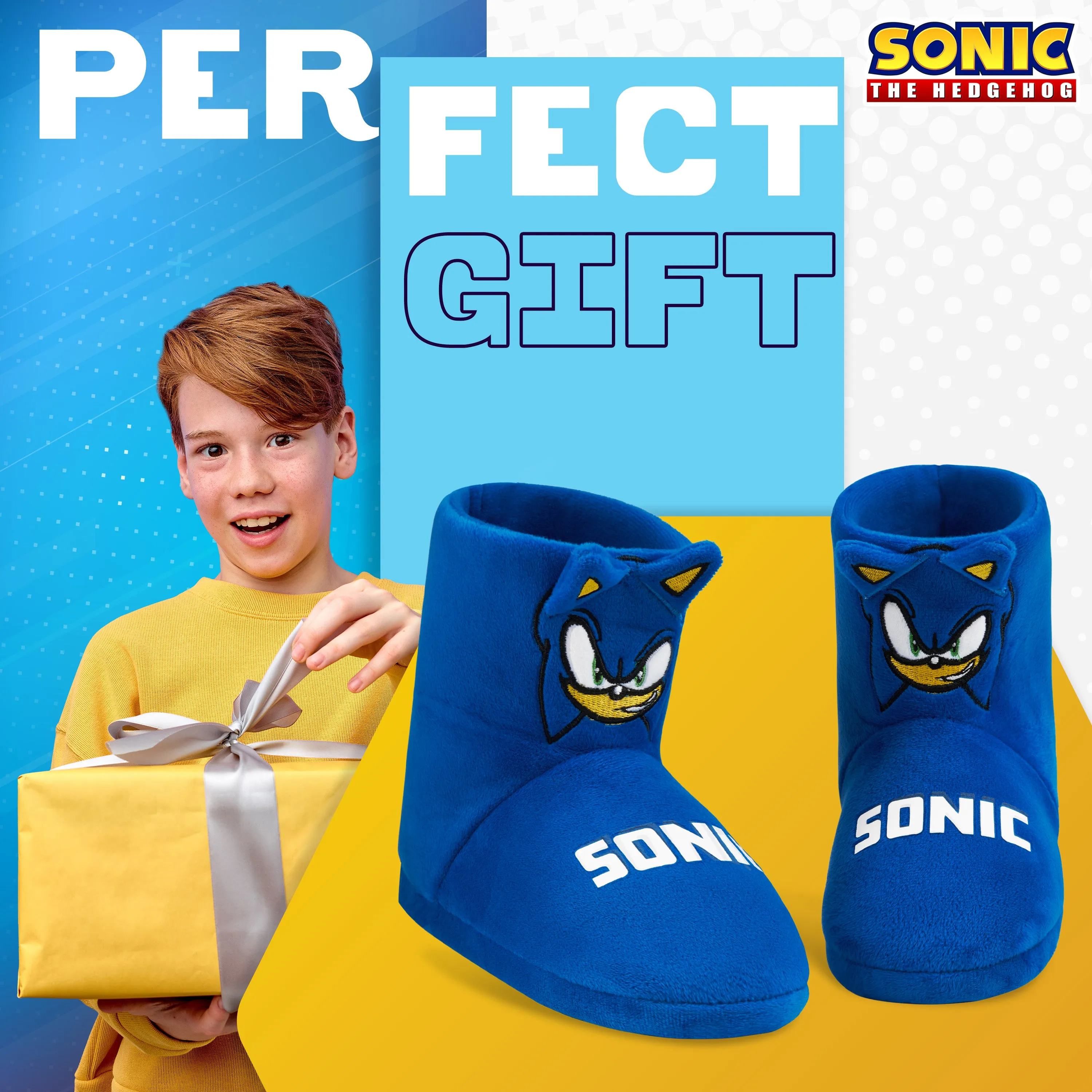 Sonic The Hedgehog Boys Slippers - Warm 3D Kids Slippers