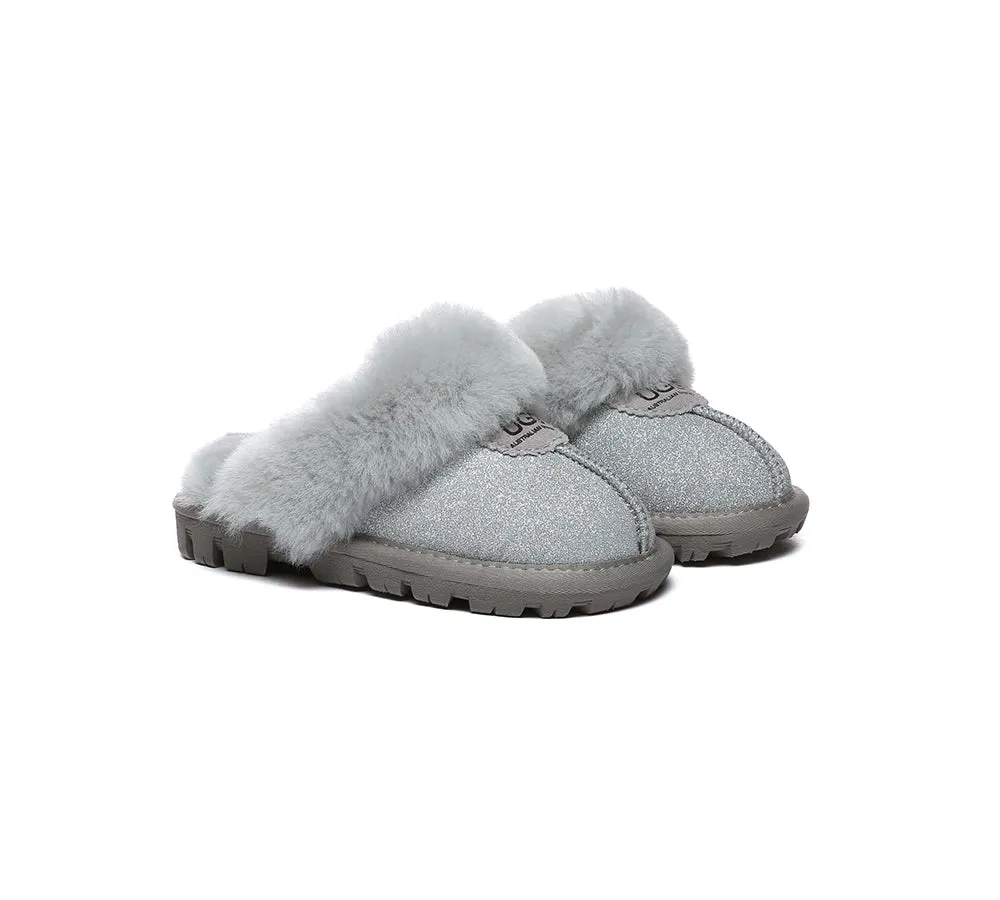 UGG Slippers Kids Sheepskin Wool Shirley