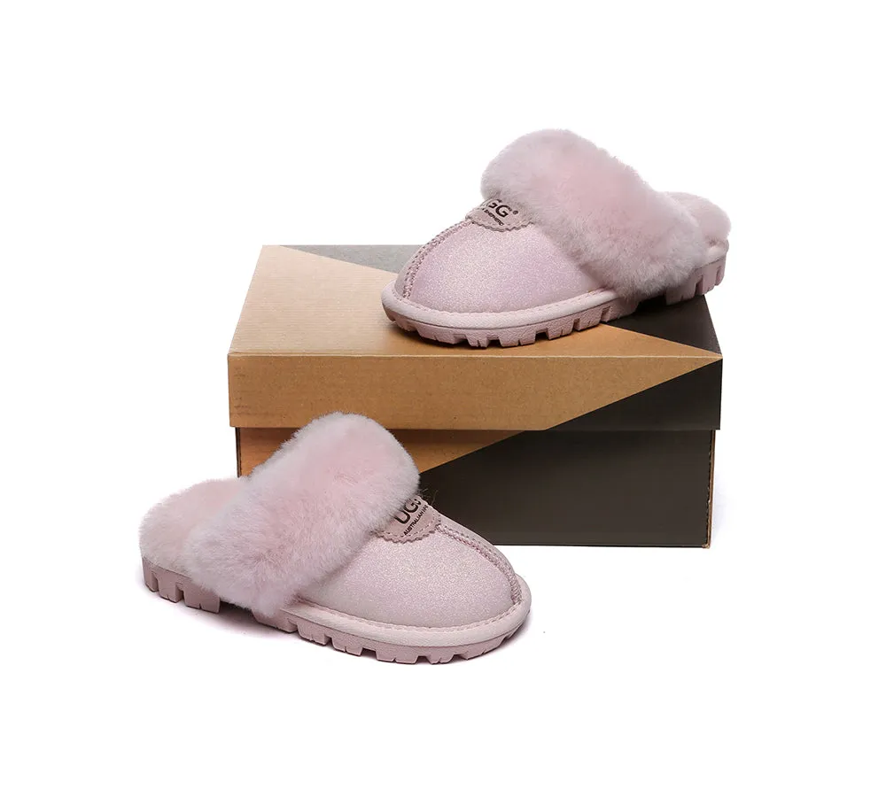 UGG Slippers Kids Sheepskin Wool Shirley