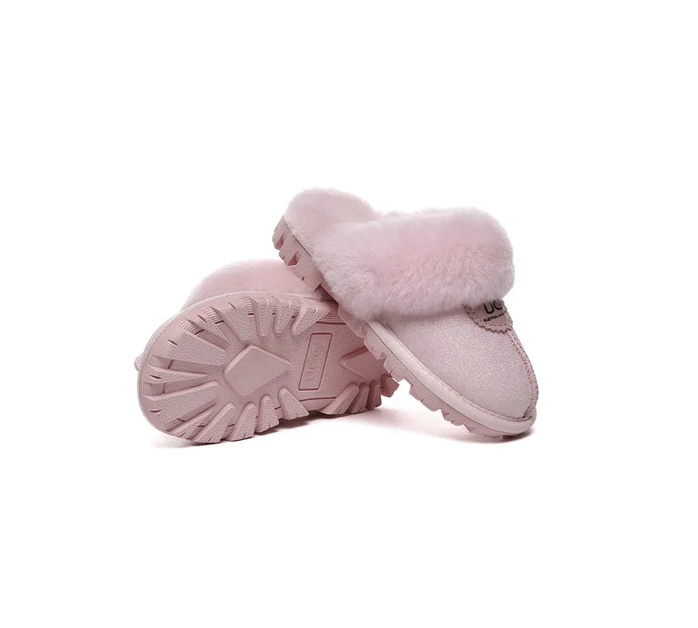 UGG Slippers Kids Sheepskin Wool Shirley