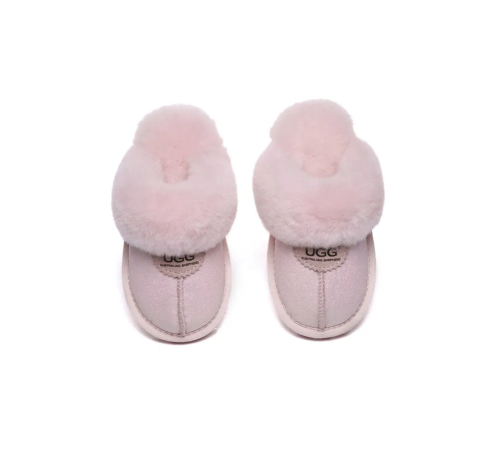 UGG Slippers Kids Sheepskin Wool Shirley