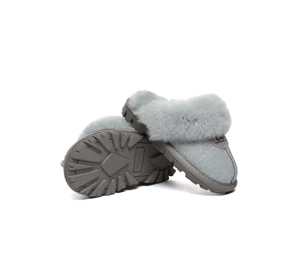 UGG Slippers Kids Sheepskin Wool Shirley