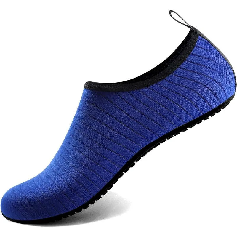 Unisex Sleek Striped Design Aqua Shoes