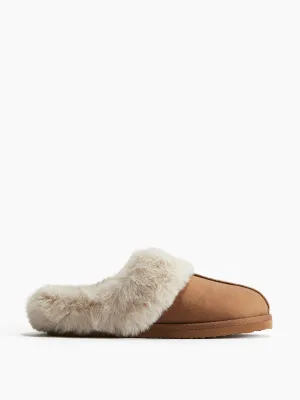 Warm-lined slippers