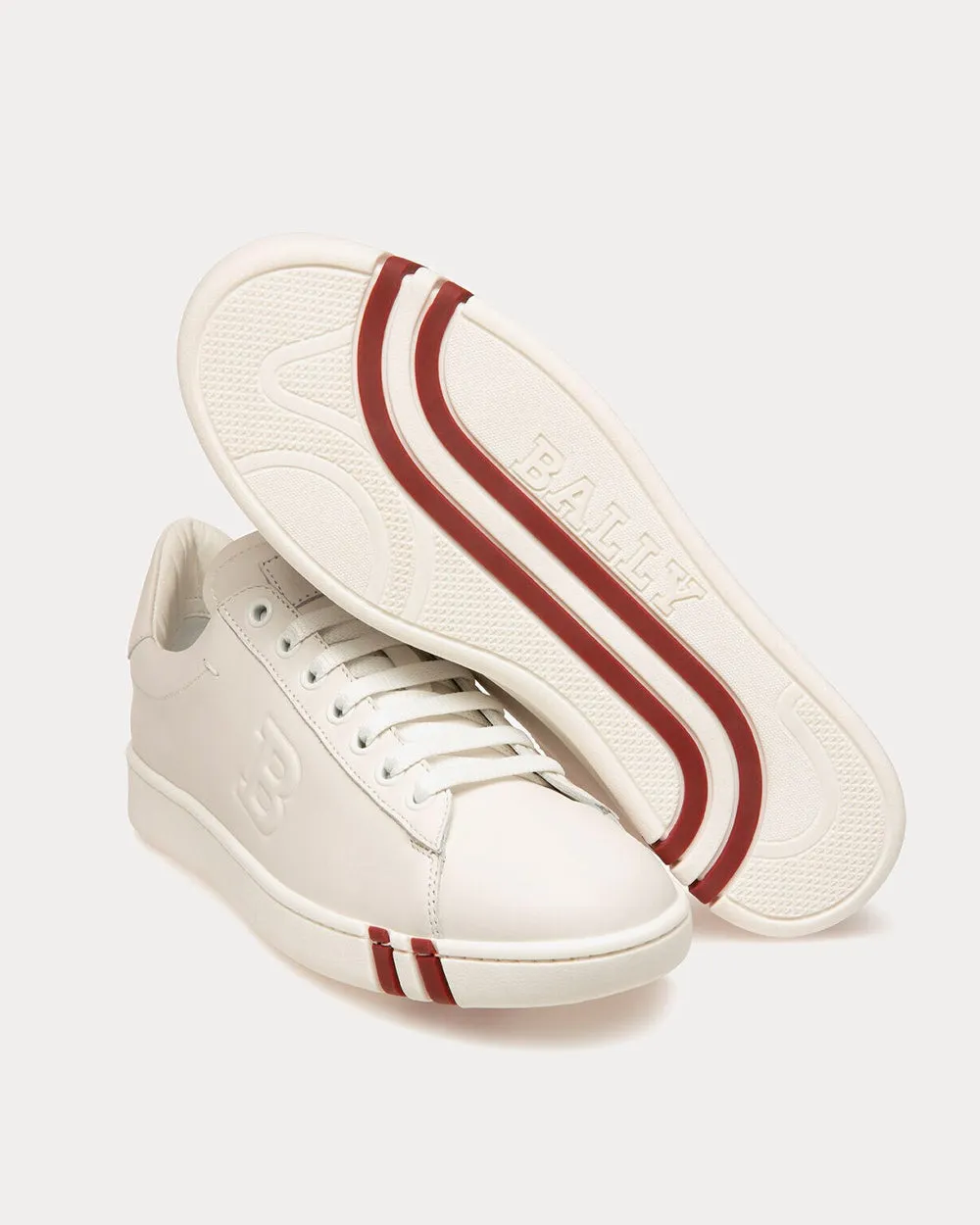 Wivian Leather White Low Top Sneakers