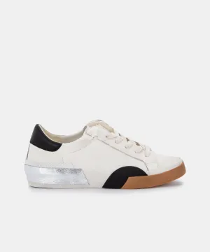 ZINA SNEAKERS WHITE BLACK LEATHER re:vita